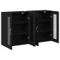 vidaXL Armadietti a muro 2 pezzi in rovere nero 69,5 x 34 x 90 cm, legno ingegnerizzato.