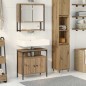 vidaXL Set di mobili da bagno a 2 pezzi in legno ingegnerizzato rovere artisan