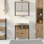 vidaXL Set di mobili da bagno a 2 pezzi in legno ingegnerizzato rovere artisan