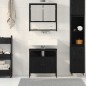 vidaXL Set di mobili da bagno a 2 pezzi in legno ingegnerizzato rovere nero