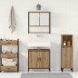 vidaXL Set di mobili per bagno 2 pezzi in legno ingegnerizzato rovere artisan vidaXL Set di mobili per bagno 2 pezzi in legno ingegnerizzato rovere artisan