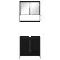 vidaXL Set di Mobili per Bagno 2 Pezzi in Legno Ingegnerizzato Nero Rovere vidaXL Set di Mobili per Bagno 2 Pezzi in Legno Ingegnerizzato Nero Rovere