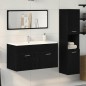 vidaXL Set di mobili per bagno 3 pezzi rovere nero legno ingegnerizzato vidaXL Set di mobili per bagno 3 pezzi rovere nero legno ingegnerizzato