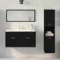 vidaXL Set di mobili per bagno 3 pezzi rovere nero legno ingegnerizzato vidaXL Set di mobili per bagno 3 pezzi rovere nero legno ingegnerizzato