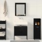 vidaXL Set di mobili da bagno a 2 pezzi in legno ingegnerizzato nero e rovere