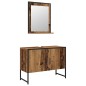 vidaXL Set di mobili da bagno 2 pezzi in legno vecchio e legno ingegnerizzato