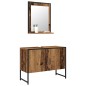 vidaXL Set di mobili da bagno 2 pezzi in legno vecchio e legno ingegnerizzato