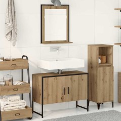 vidaXL Set di mobili da bagno 2 pezzi in legno ingegnerizzato rovere artisan