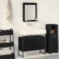 vidaXL Set di mobili per bagno a 2 pezzi in legno ingegnerizzato nero