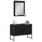 vidaXL Set di mobili per bagno a 2 pezzi in legno ingegnerizzato nero