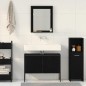 vidaXL Set di mobili per bagno a 2 pezzi in legno ingegnerizzato nero