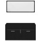 vidaXL Set di mobili da bagno in 3 pezzi in legno ingegnerizzato rovere nero