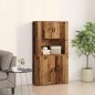 vidaXL Highboard Legno Vecchio 80x33x150 cm Legno Ingegnerizzato