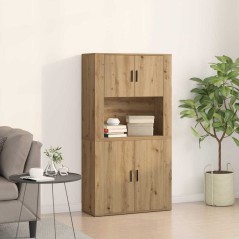 vidaXL Highboard in rovere artigianale 80x33x150 cm in legno ingegnerizzato