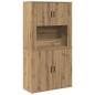 vidaXL Highboard in rovere artigianale 80x33x150 cm in legno ingegnerizzato