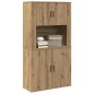 vidaXL Highboard in rovere artigianale 80x33x150 cm in legno ingegnerizzato