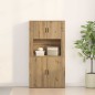 vidaXL Highboard in rovere artigianale 80x33x150 cm in legno ingegnerizzato