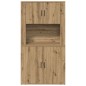 vidaXL Highboard in rovere artigianale 80x33x150 cm in legno ingegnerizzato
