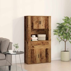 vidaXL Highboard in Legno di Recupero 80x33x150 cm