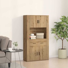 vidaXL Highboard Rovere Artigianale 80x33x150 cm Legno Ingegnerizzato