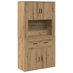 vidaXL Highboard Rovere Artigianale 80x33x150 cm Legno Ingegnerizzato