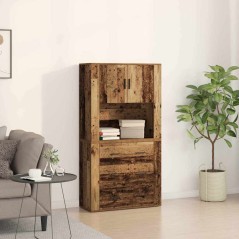 vidaXL Alto armadio Legno antico 80x33x150 cm Legno ingegnerizzato