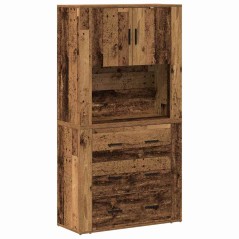 vidaXL Alto armadio Legno antico 80x33x150 cm Legno ingegnerizzato