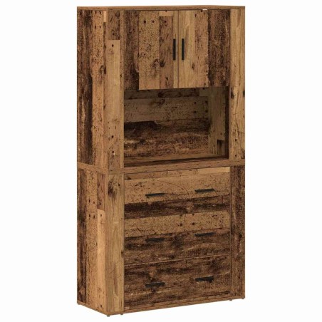 vidaXL Alto armadio Legno antico 80x33x150 cm Legno ingegnerizzato