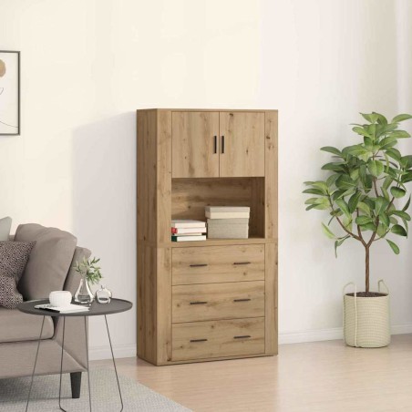vidaXL Mobile Alto in Rovere Artigianale 80x33x150 cm Legno Ingegnerizzato