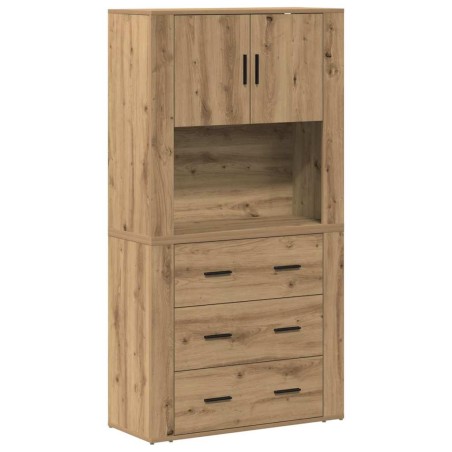 vidaXL Mobile Alto in Rovere Artigianale 80x33x150 cm Legno Ingegnerizzato