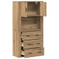 vidaXL Mobile Alto in Rovere Artigianale 80x33x150 cm Legno Ingegnerizzato