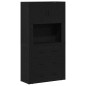 vidaXL Highboard Rovere Nero 80x33x150 cm Legno Ingegnerizzato vidaXL Highboard Rovere Nero 80x33x150 cm Legno Ingegnerizzato