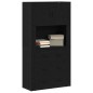 vidaXL Highboard Rovere Nero 80x33x150 cm Legno Ingegnerizzato vidaXL Highboard Rovere Nero 80x33x150 cm Legno Ingegnerizzato