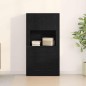 vidaXL Highboard Rovere Nero 80x33x150 cm Legno Ingegnerizzato vidaXL Highboard Rovere Nero 80x33x150 cm Legno Ingegnerizzato