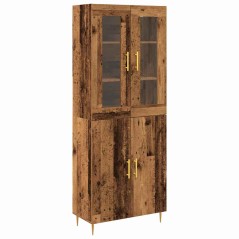 vidaXL Highboard Legno Vecchio 69.5x34x180 cm Legno Ingegnerizzato