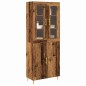 vidaXL Highboard Legno Vecchio 69.5x34x180 cm Legno Ingegnerizzato