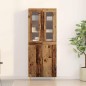vidaXL Highboard Legno Vecchio 69.5x34x180 cm Legno Ingegnerizzato