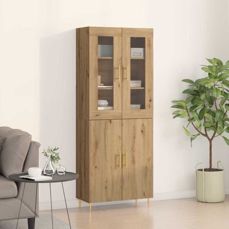 vidaXL Highboard in Rovere Artigianale 69.5x34x180 cm Legno ingegnerizzato