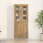 vidaXL Highboard in Rovere Artigianale 69.5x34x180 cm Legno ingegnerizzato