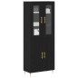 vidaXL Alto Rovere Nero 69.5x34x180 cm Legno ingegnerizzato