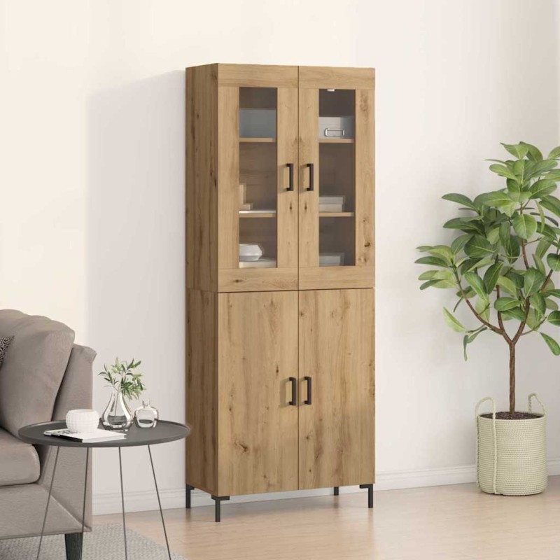 vidaXL Sideboard con Mobile a Muro in Rovere Artigianale