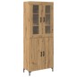 vidaXL Sideboard con Mobile a Muro in Rovere Artigianale