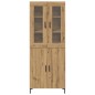 vidaXL Sideboard con Mobile a Muro in Rovere Artigianale