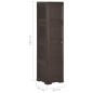 Armadietto in Plastica 40x43x164 cm Effetto Legno Marrone Armadietto in Plastica 40x43x164 cm Effetto Legno Marrone