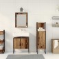 vidaXL Set di Mobile Bagno 3 Pezzi in Legno Invecchiato