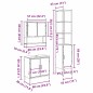 vidaXL Set di mobili per bagno a 3 pezzi in legno vecchio