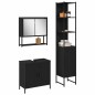 vidaXL Set di mobili da bagno 3 pezzi in legno ingegnerizzato rovere nero vidaXL Set di mobili da bagno 3 pezzi in legno ingegnerizzato rovere nero