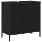 vidaXL Set di mobili da bagno 3 pezzi in legno ingegnerizzato rovere nero vidaXL Set di mobili da bagno 3 pezzi in legno ingegnerizzato rovere nero