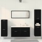 vidaXL Set di mobili per bagno in 4 pezzi rovere nero legno ingegnerizzato