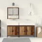 vidaXL Set di mobili da bagno 3 pezzi in legno vecchio e legno ingegnerizzato